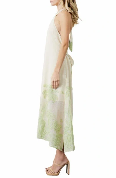 Ciebon Nahara Print Halter Maxi Dress In Multi