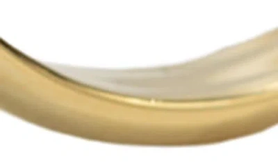 Argento Vivo Sterling Silver 18k Gold Plate Sterling Silver Flat Edge Hoop Earrings