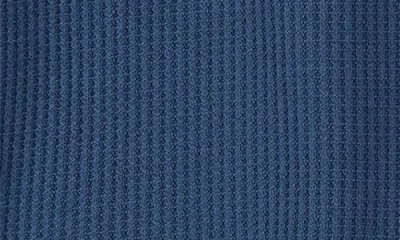 Firsts By Petit Lem Puppy Embroidered Thermal Top & Pants Set In Blue