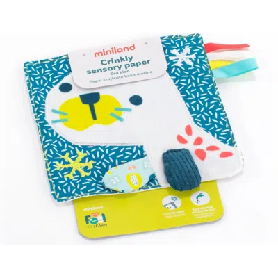 Miniland Feel To Learn Crinkly Sensoy Paper Sea Lion In Green