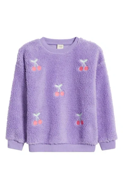 Tucker + Tate Kids' Fluffy Fleece Pullover In Purple