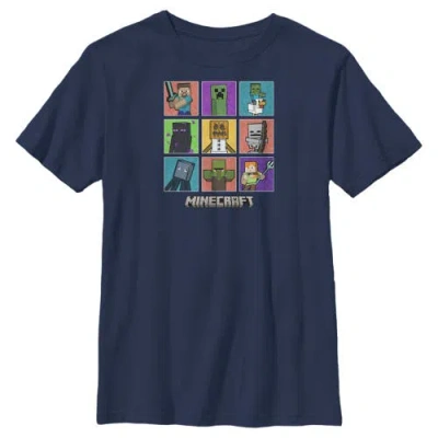 Minecraft Boy's  Character Boxes  Graphic T-shirt