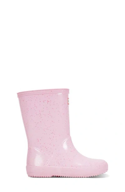 Hunter Kids' Original First Classic Glitter Rain Boot In Pink