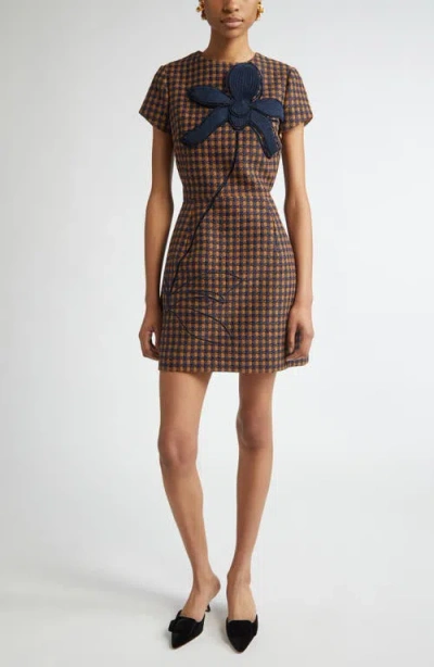 Oscar De La Renta Short Sleeve Small Check Tweed