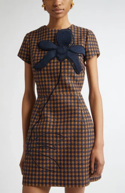 Oscar De La Renta Short Sleeve Small Check Tweed