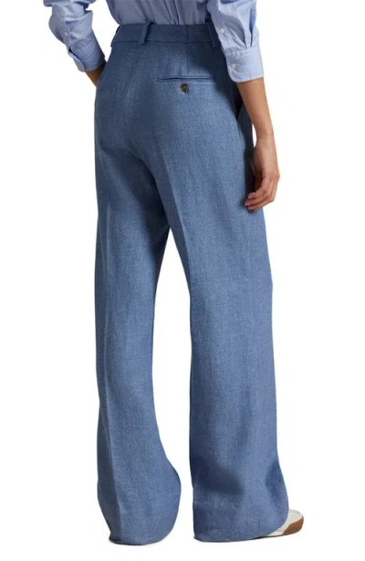 Polo Ralph Lauren High Waist Wide Leg Linen & Cotton Twill Pants