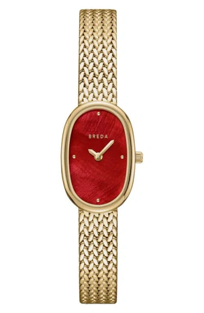 Breda Jane Tethered Mesh Strap Watch, 18mm X 7mm