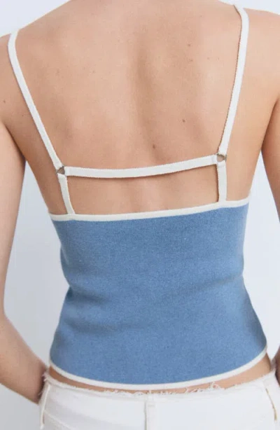 Mango Contrast Trim Strappy Back Camisole