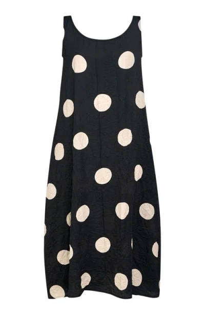 Alembika Crushed Polka Dots Maxi Tank Dress