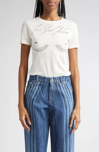 Jean Paul Gaultier Tattoo Poem Graphic Baby Tee