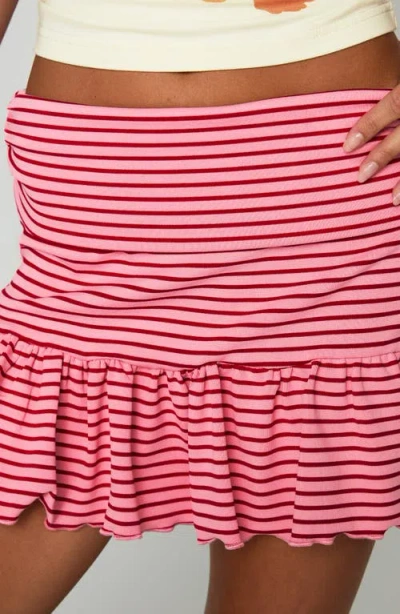 Princess Polly Bumblebee Ruched Miniskirt In Pink