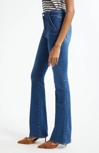 Veronica Beard Beverly High Waist Skinny Flare Jeans In Blue