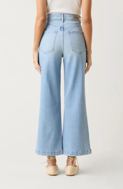Le Jean Virginia Patch Pocket High Waist Ankle Wide Leg Jeans In Blue
