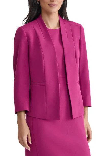 Kasper Open Front Stretch Crepe Blazer