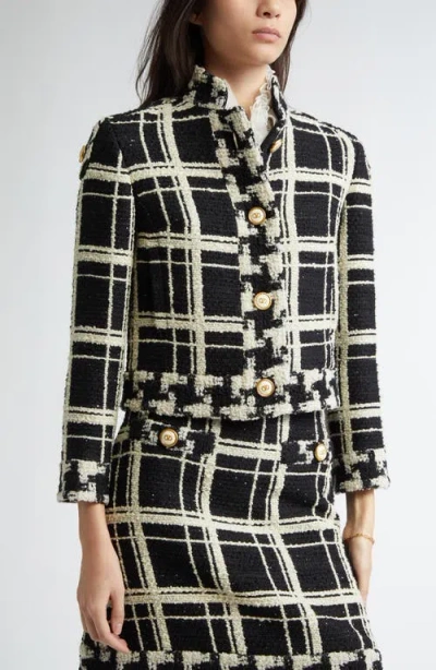 Valentino Garavani Mixed Check Tweed Jacket