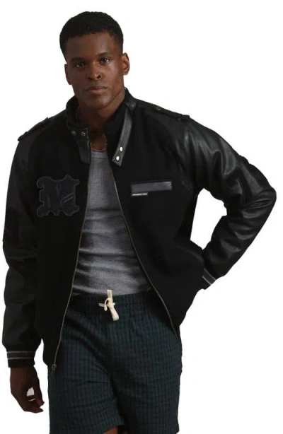 Members Only Varsity Jacket In Black