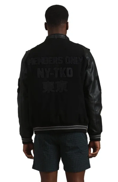 Members Only Varsity Jacket In Black