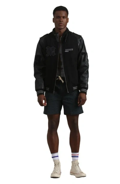 Members Only Varsity Jacket In Black