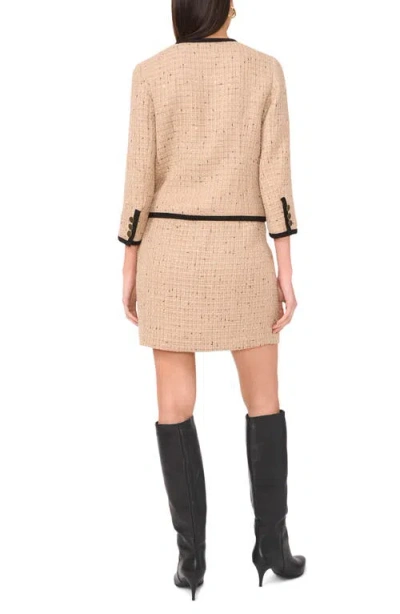 Vince Camuto Tweed A-line Miniskirt In Nude
