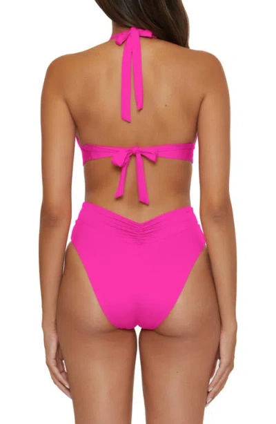 Becca Color Code High Waist Bikini Bottoms In Pink
