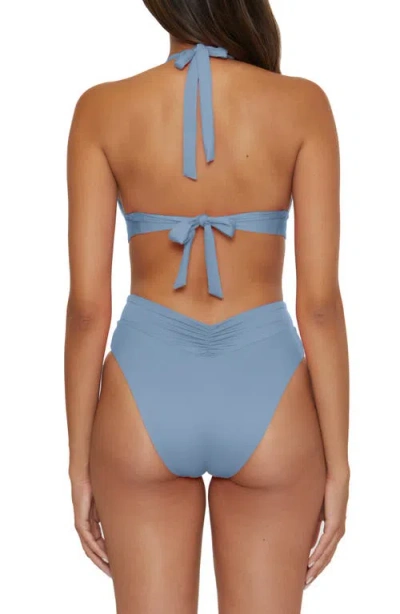 Becca Color Code High Waist Bikini Bottoms In Blue