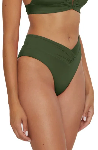 Becca Color Code High Waist Bikini Bottoms In Green