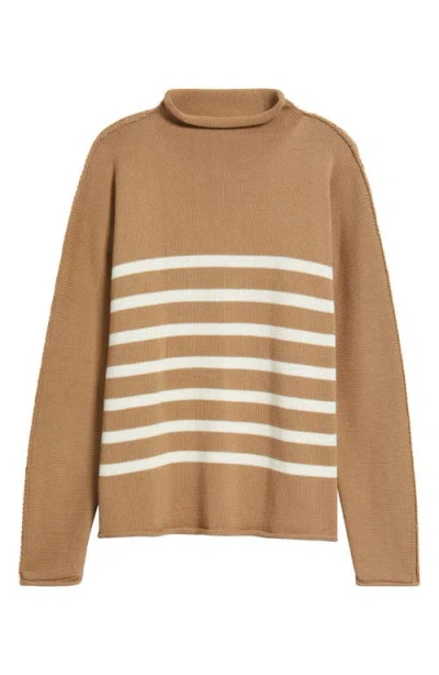 Frank & Eileen Monterey Stripe Cotton Funnel Neck Sweater
