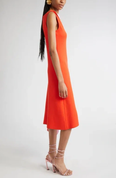 Oscar De La Renta Draped Double Face Jersey Dress