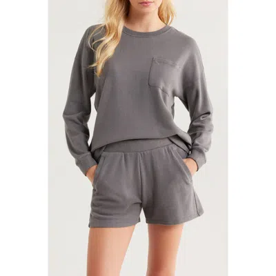 Barefoot Dreams Malibu Brushed Fleece Pajamas In Gray