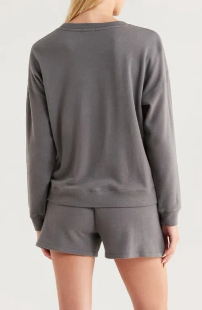 Barefoot Dreams Malibu Brushed Fleece Pajamas In Gray