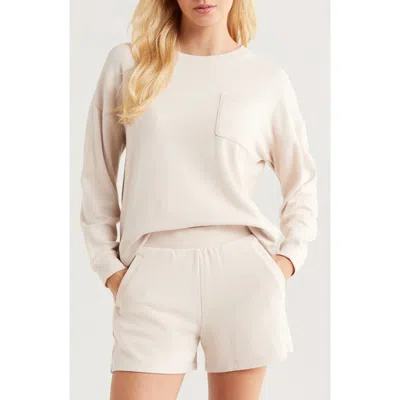 Barefoot Dreams Malibu Brushed Fleece Pajamas In White