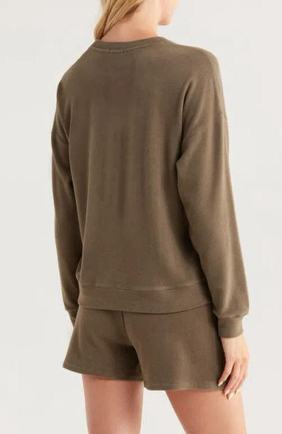 Barefoot Dreams Malibu Brushed Fleece Pajamas In Brown