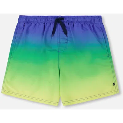 Deux Par Deux Men's Swim Gradient Trunks In Multi