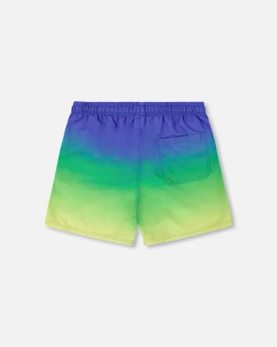 Deux Par Deux Men's Swim Gradient Trunks In Multi
