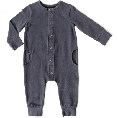 Pehr Essentials Organic Cotton Romper In Blue