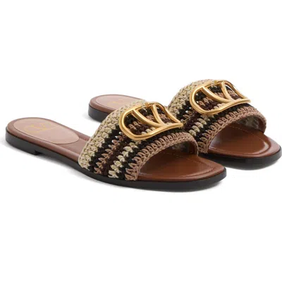 Valentino Garavani Vlogo Crochet Slide Sandal