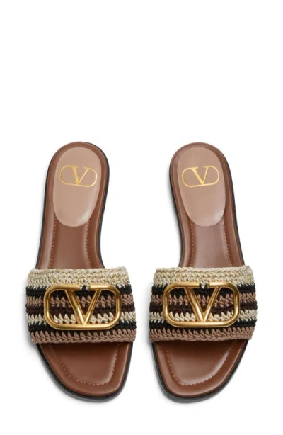 Valentino Garavani Vlogo Crochet Slide Sandal