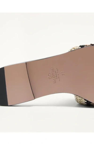 Valentino Garavani Vlogo Crochet Slide Sandal