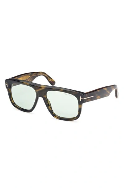 Tom Ford Icon 56mm Pilot Sunglasses