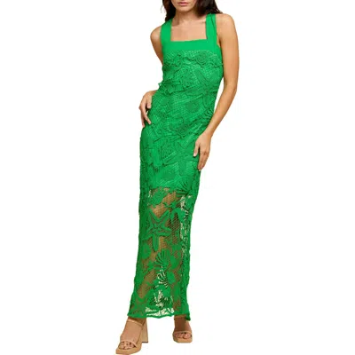 Ciebon Krystina Mesh Maxi Dress In Green