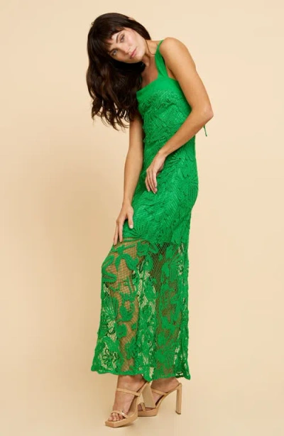 Ciebon Krystina Mesh Maxi Dress In Green