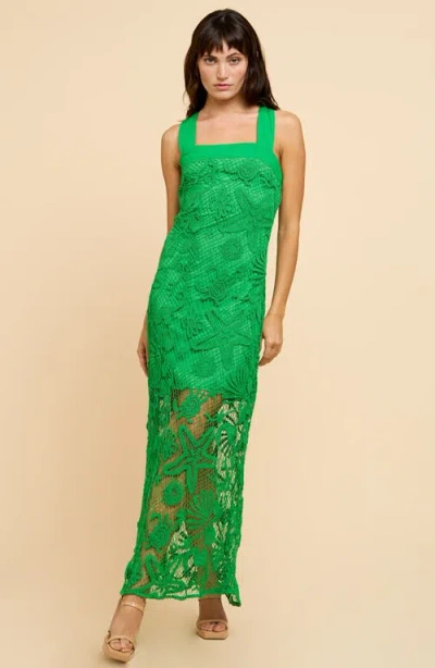 Ciebon Krystina Mesh Maxi Dress In Green