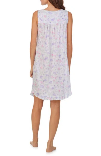 Eileen West Floral Sleeveless Short Jersey Chemise
