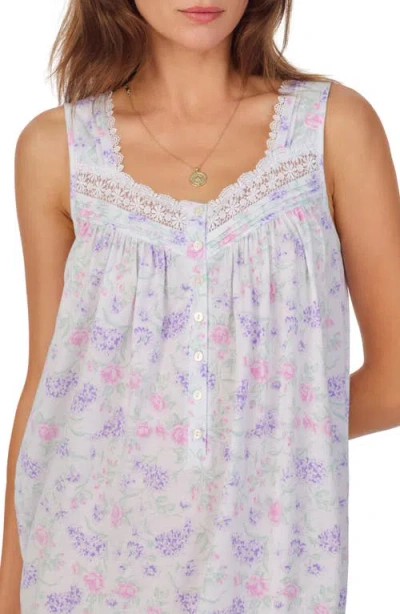 Eileen West Floral Sleeveless Short Jersey Chemise