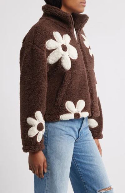 Thread & Supply High Pile Fleece Floral Jacket