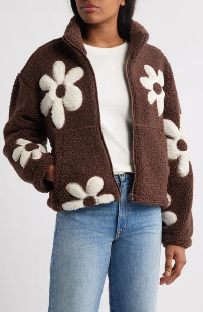Thread & Supply High Pile Fleece Floral Jacket