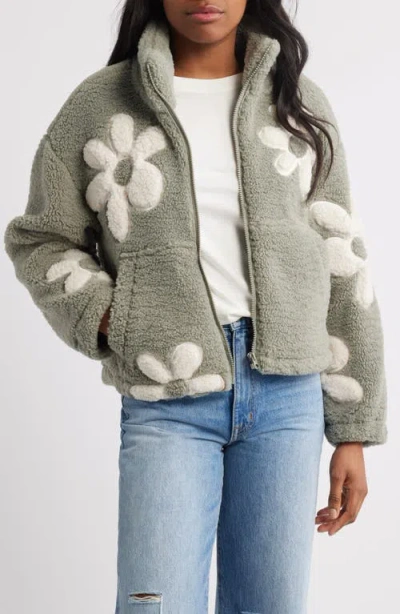 Thread & Supply High Pile Fleece Floral Jacket