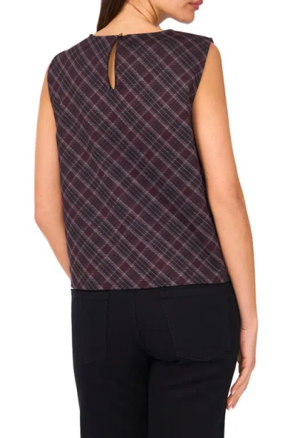 Vince Camuto Plaid Shell In Purple