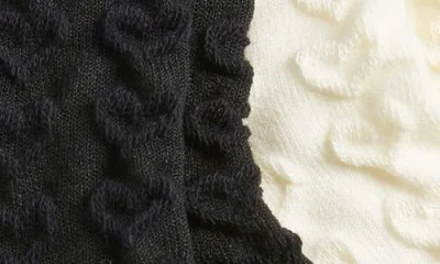 Stems 2-pack Textured Heart Crew Socks