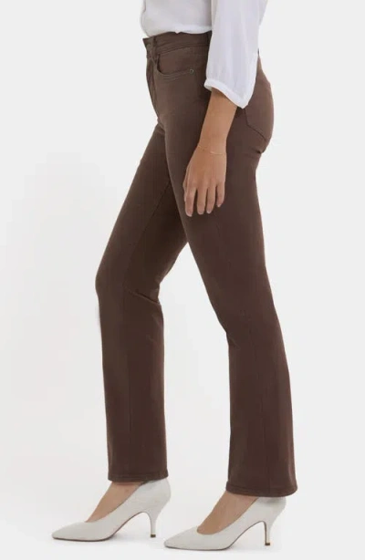 Nydj Marilyn Coffee Bean Straight Leg Jean In Brown